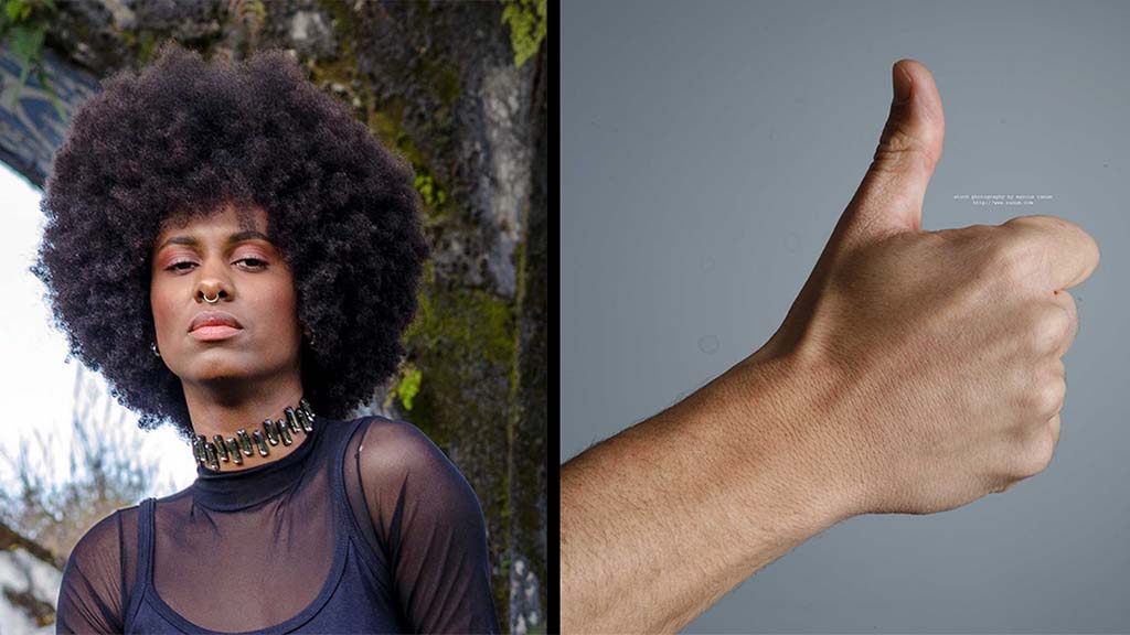 Pose references, hand/thumb and person