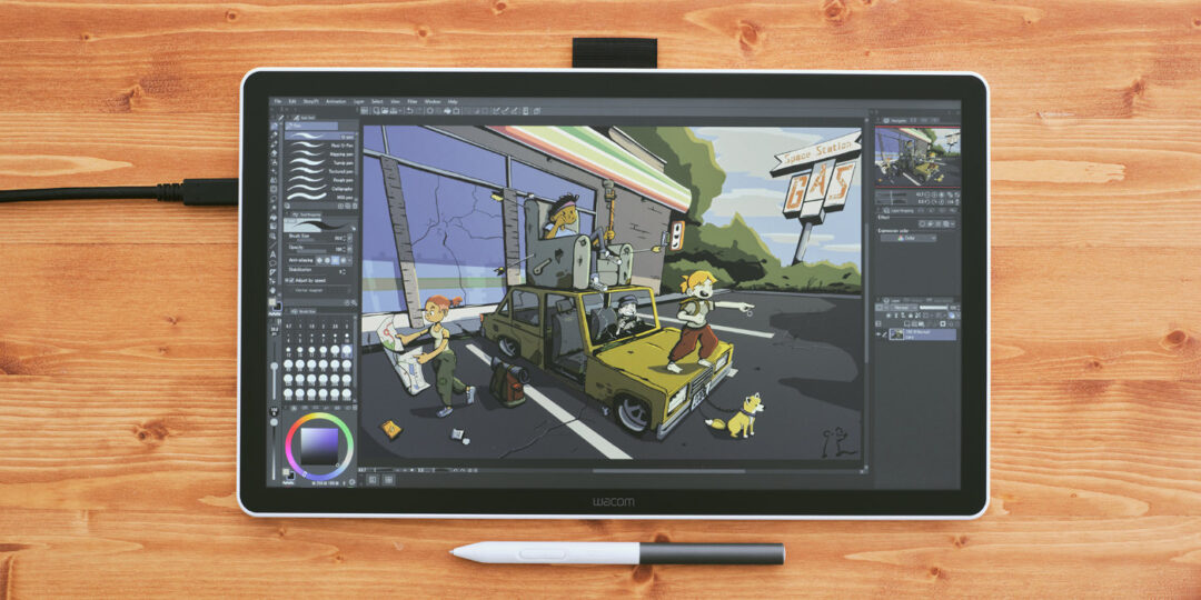 Wacom One 14 on desk